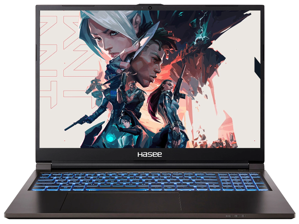 15.6" Ноутбук Hasee T8-DA5NS (1920x1080, Intel Core i5-12450H, RAM 16ГБ, SSD 512ГБ, NVIDIA GeForce RTX 3060, Win 10Home)