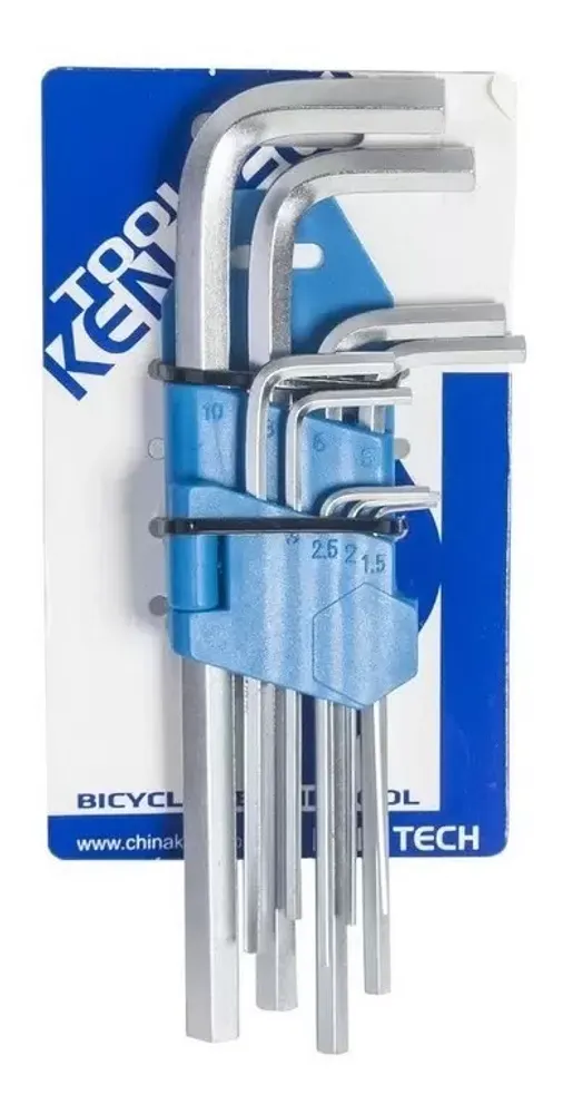 Набор шестигранных ключей KENLI 9-HEX: 1.5 / 2 / 2.5 / 3 / 4 / 5 / 6 / 8 / 10 MM /KL-9705A