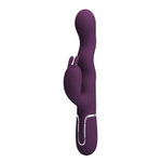 Фиолетовый вибратор-кролик 24,9см с волновыми движениями Pretty Love Waving & Vibrating Rabbit Laursen Dark Purple BW-500089-1