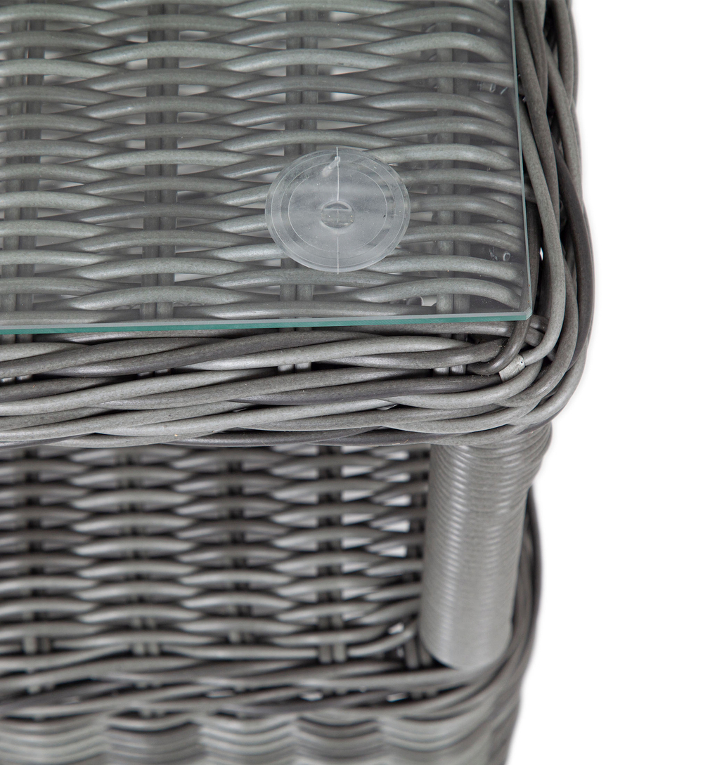 "Форио" столик кофейный из искусственного ротанга, цвет графит