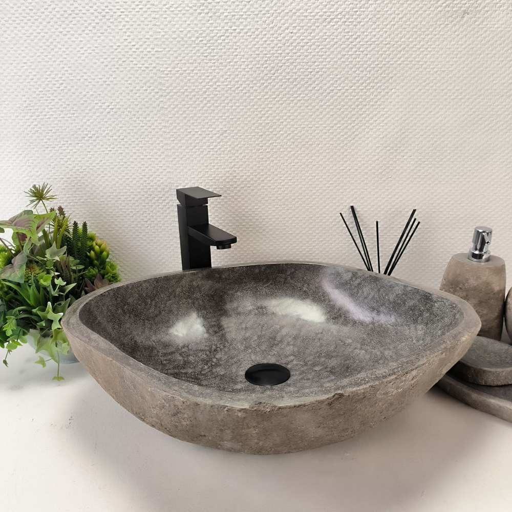Раковина из речного камня RS-63433 (58*45*16) 0123
