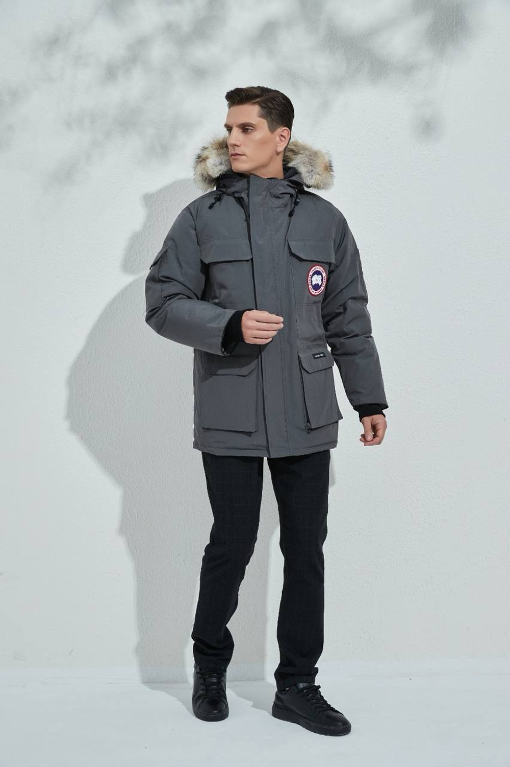 Серая пуховая парка Expedition Canada Goose премиум класса