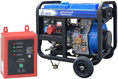 Дизель генератор трехфазный TSS SDG 8000EH3A - [7.5 кВт / 380V] с блоком АВР