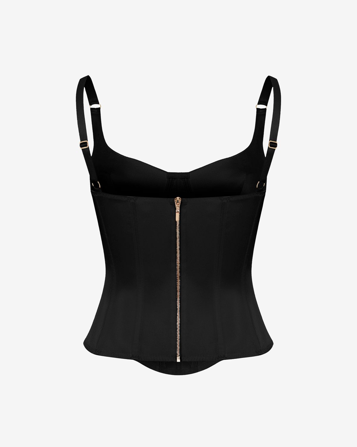 Топ-бюстье корсетного типа из атласа