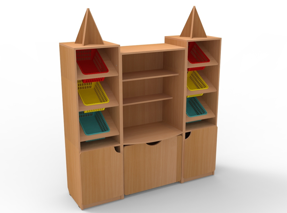 Строительный уголок "Башни" с корзинами