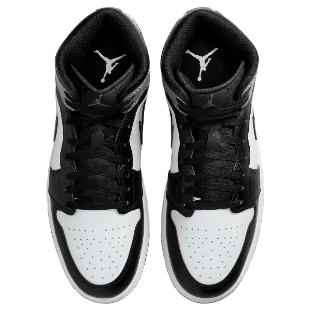 Jordan 1 Mid Black White Iron Grey