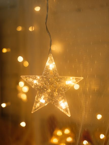 Гирлянда Бахрома &quot;Звезды и Снежинки&quot; 2,5*1м 38240