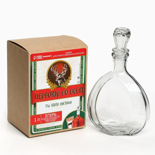 Подарочный набор для приготовления настойки «Егерь»: травы и специи 36 г, штоф 500 мл., инструкция