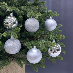 Набор шаров 30шт 6см House of seasons серебряный в прозрачной упаковке