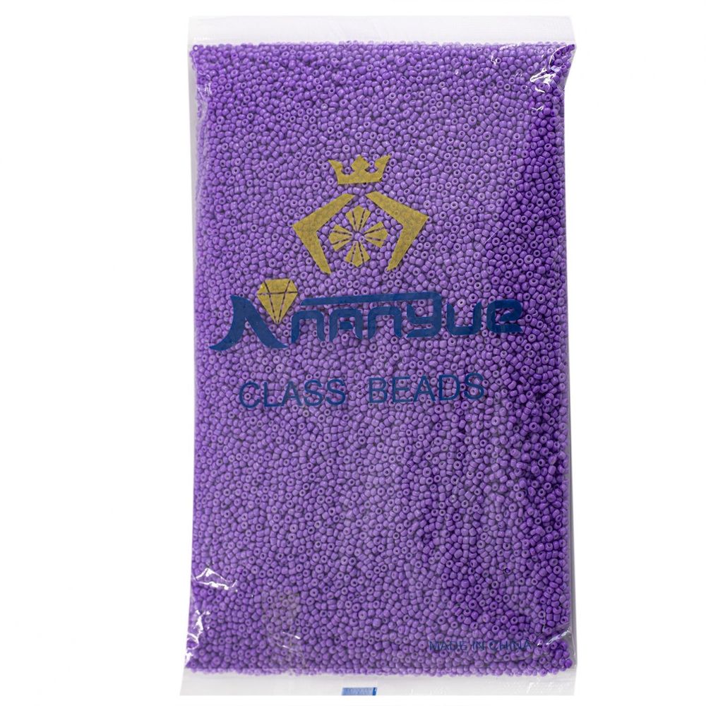 Бисер Alingar размер №12 вес 450 гр., сиреневый глянец, непрозрачный, пакет Бисер Alingar размер №12 вес 450 гр., сиреневый глянец, непрозрачный, пакет