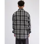 Рубашка БИЧ с шерстью клетка черно-белая