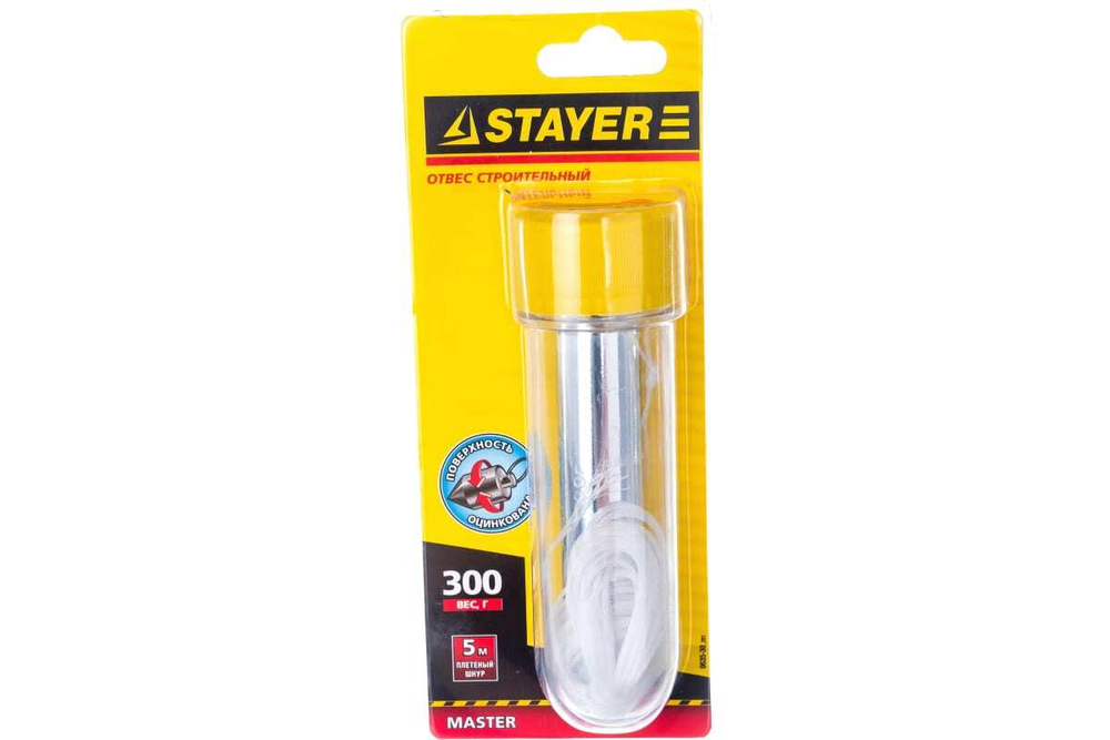 Строительный отвес со шнуром STAYER MASTER 300г 0635-30_z01