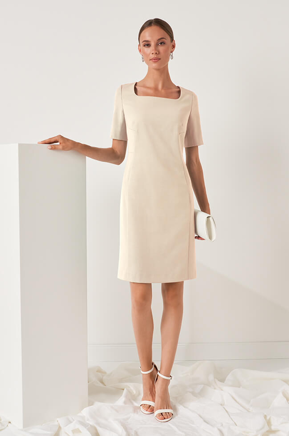 51459 Платье женское (кремовый)