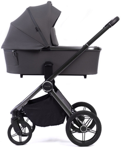 Детская коляска Peppy Monaco 3 в 1 с автокреслом Verona Black Antrazit (графитовый), рама серая