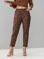 Брюки Бдж-129/кофе-леопард