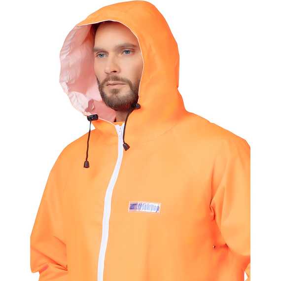 Плащ дождевик Waterproof Line Poseidon WPL ПВХ на молнии, оранжевый