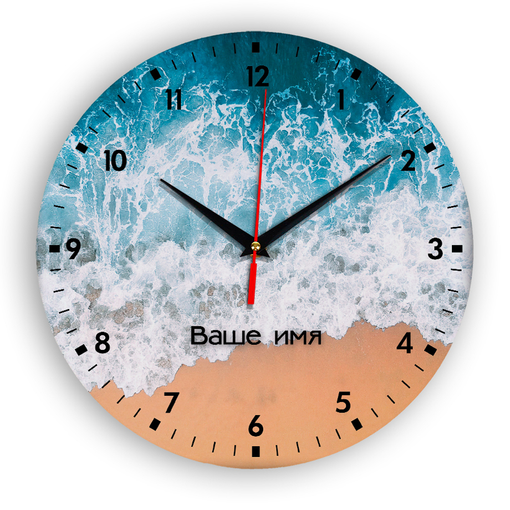 Настенные часы Именные. Имя на Выбор Name_klient_krug_fon021