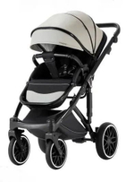 Детская модульная коляска 2в1 Luxmom F2 серая экокожа