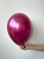 Э Шар хром 12" / 30 см ягодный ярко розовый (БГ-17)