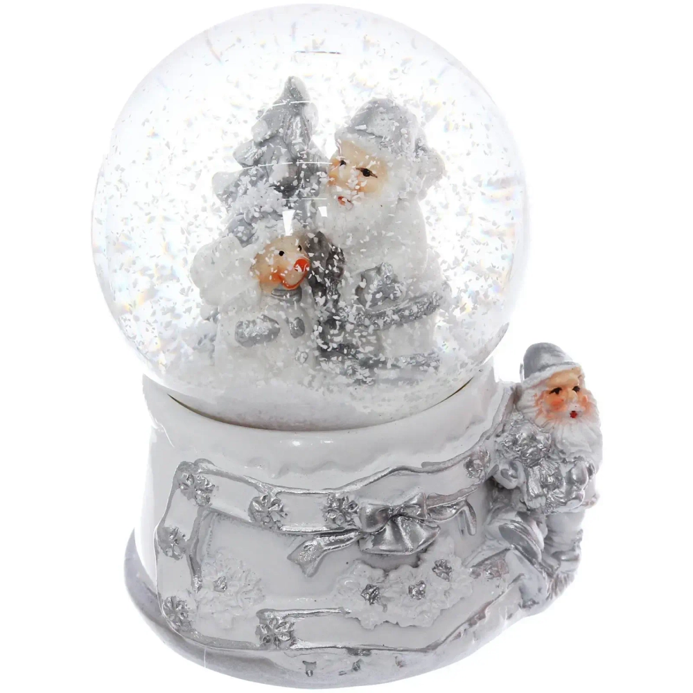 Сувенир Снежный шар «Белая сказка» 6.5*6.5*10 см (с подсветкой), микс