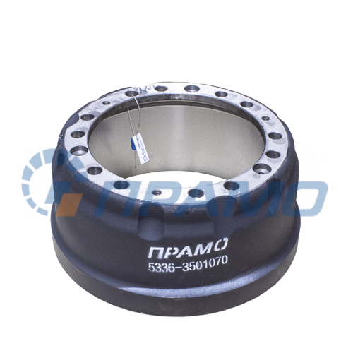 5336-3501070 (ПРАМО) Барабан тормозной (12 отверстий) для МАЗ-5551,5336