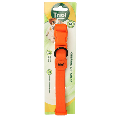 Ошейник из биотана "Матрица" M, оранжевый, 20*340-490мм, Triol