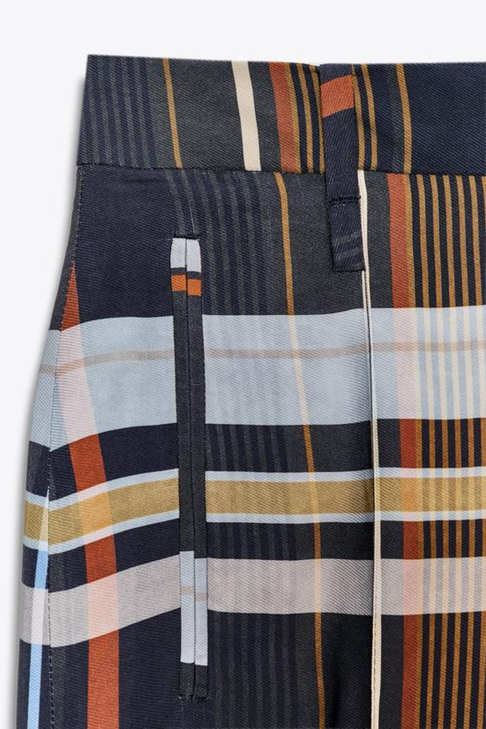 ZARA БРЮКИ В КЛЕТКУ — ZW COLLECTION, РАЗНОЦВЕТНЫЙ