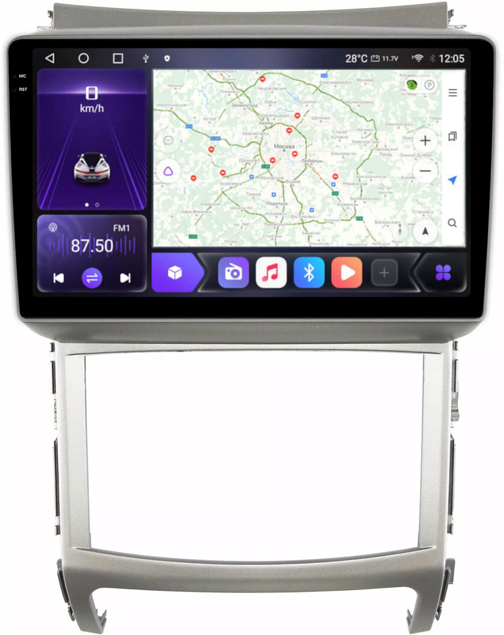 Магнитола для Hyundai ix55 2009-2013 - Carmedia OL-9766 QLed+2K, Android 12, TS10,  CarPlay, 4G SIM-слот