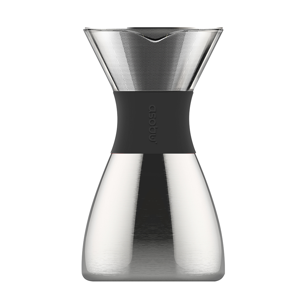 Кофеварка портативная Asobu Pour Over (1 литр), серебристая