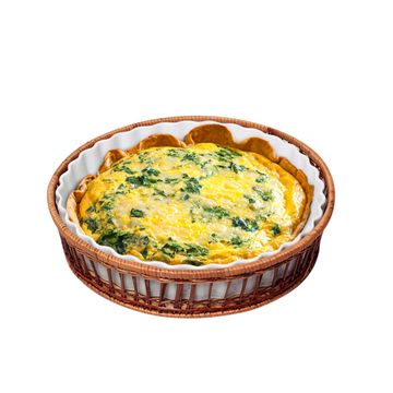 Форма керамическая для запекания 2,1 л. круглая Kamille KM-6305 (29х29х5 см) с ротанговой корзинкой