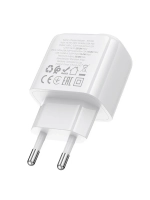 Сетевая зарядка с поддержкой быстрой зарядки PD+QC3.0 3А 20Вт USB-C Borofone BAS44A