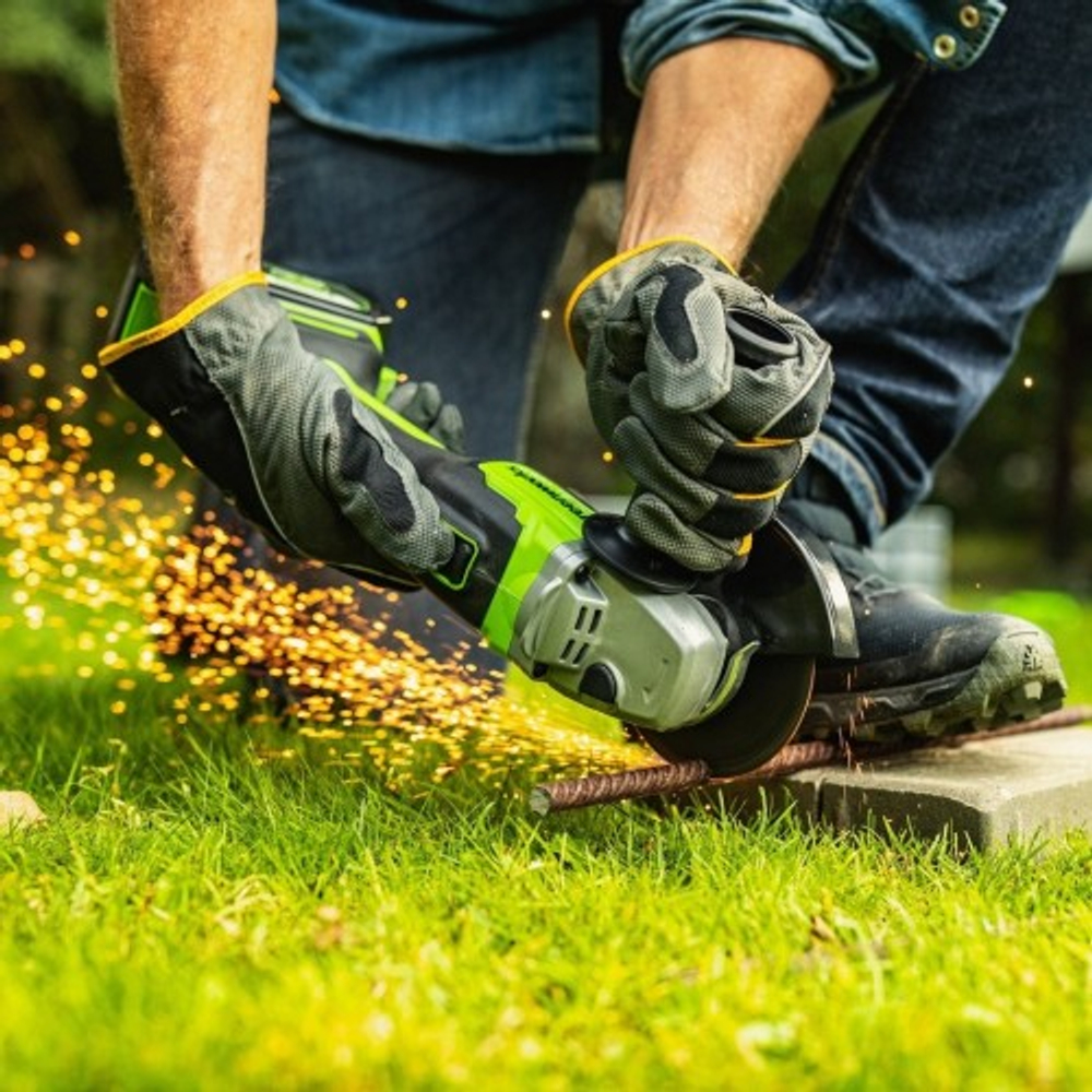 Угловая шлифмашина аккумуляторная GREENWORKS GD24AG 24V, АКБ 8Ач и ЗУ 3200207CUH