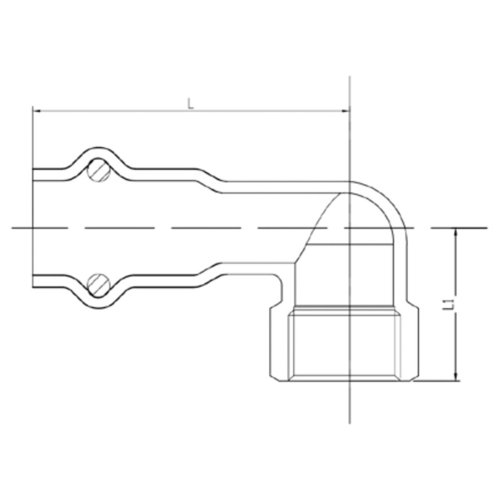 Уголок VIEIR 90 град. вн.р. 22×1/2" VER-PRO (60/4)