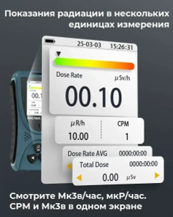 Дозиметр радиации , Радиометр Radar-5633 / Счетчик Гейгера с кейсом и USB-кабелем