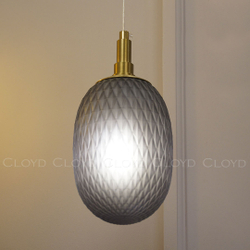 Подвесной светильник Cloyd ZAPFEN P1 / Ø13 см - латунь - дымчатое стекло (арт.11436)