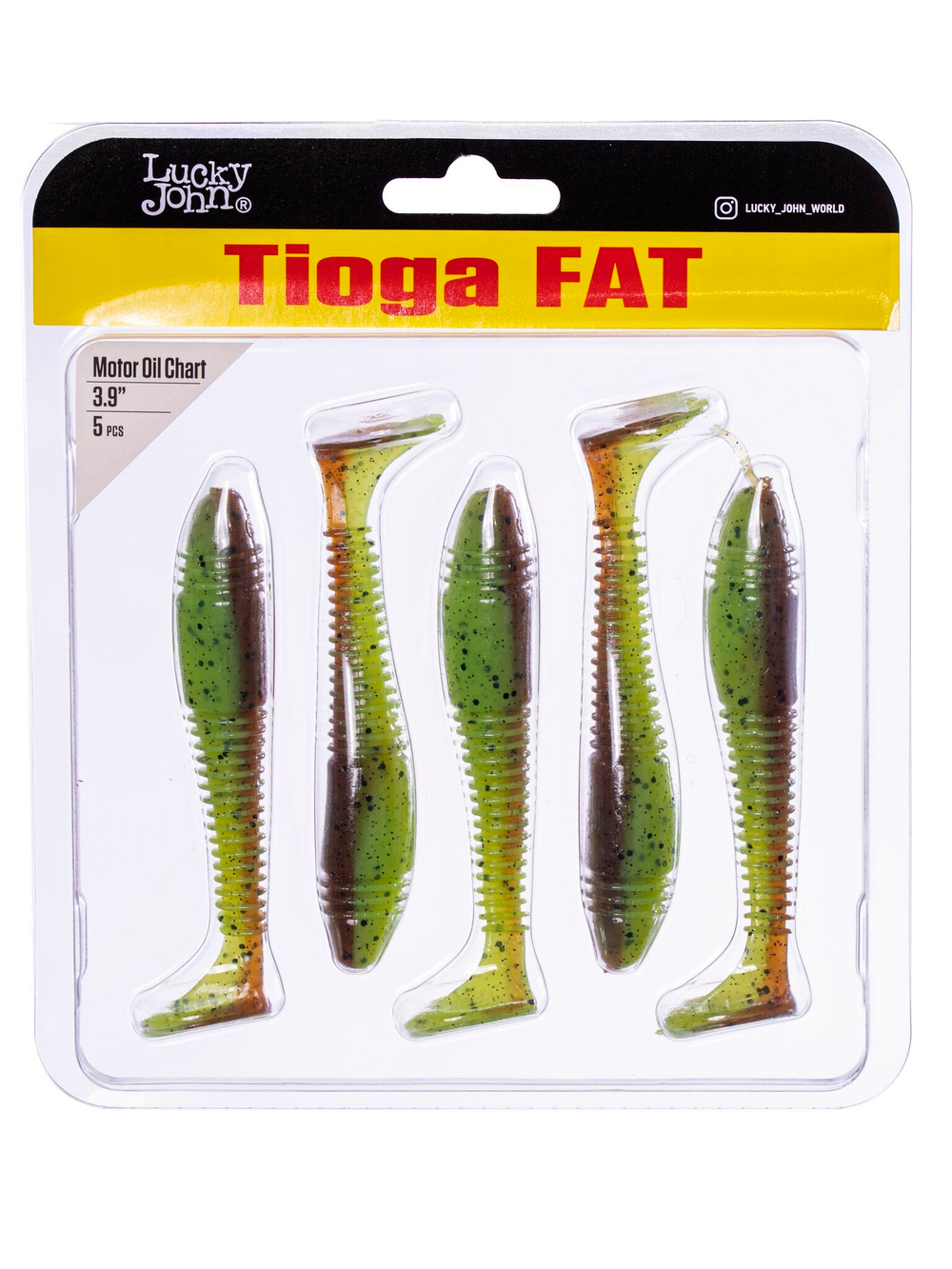 Виброхвост Lucky John TIOGA FAT 3.9in (100 мм), цвет Z15, 5 шт.