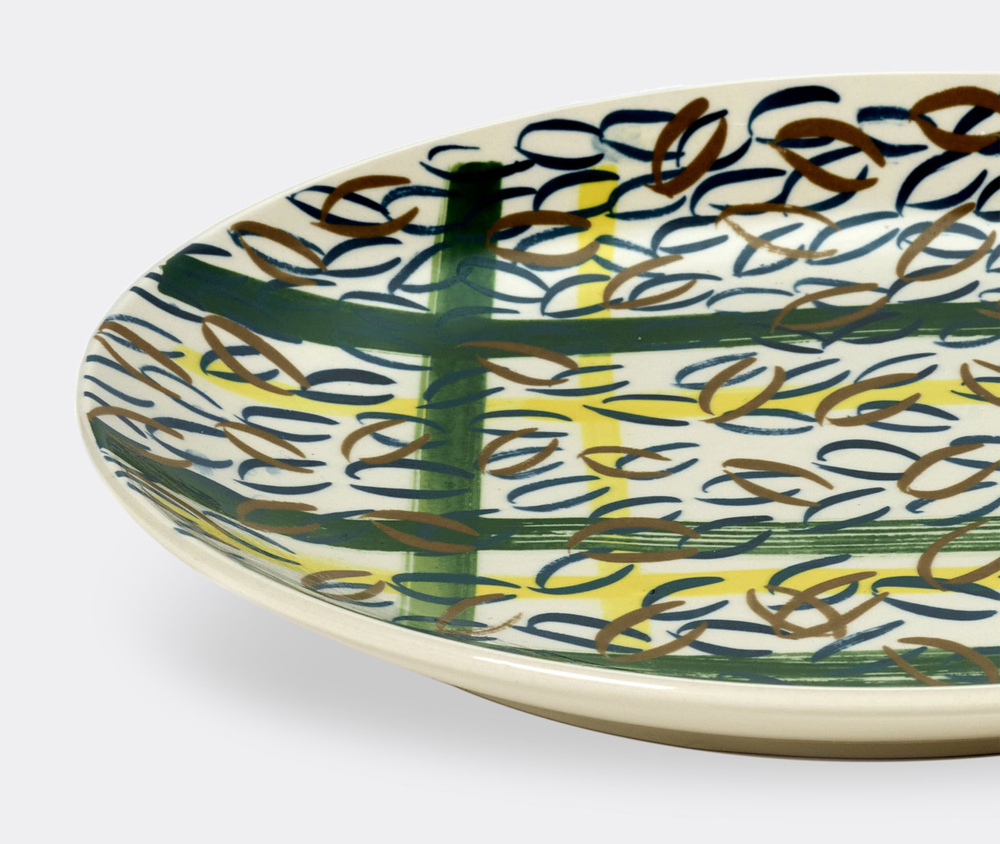 Блюдо круглое Japanese Kimonos Blue, 34 см