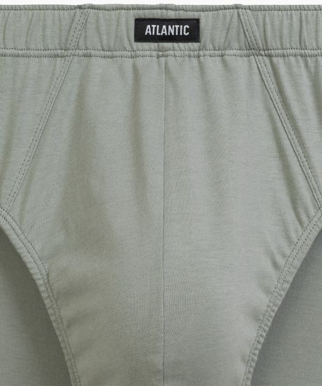 Мужские трусы (2шт) слипы классика Atlantic 2RMP-006, хлопок, светло-зеленый + графитовый