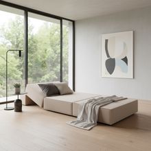 Кресло кровать раскладное с кантом бескаркасное 200х90 (стоун Вивальди)