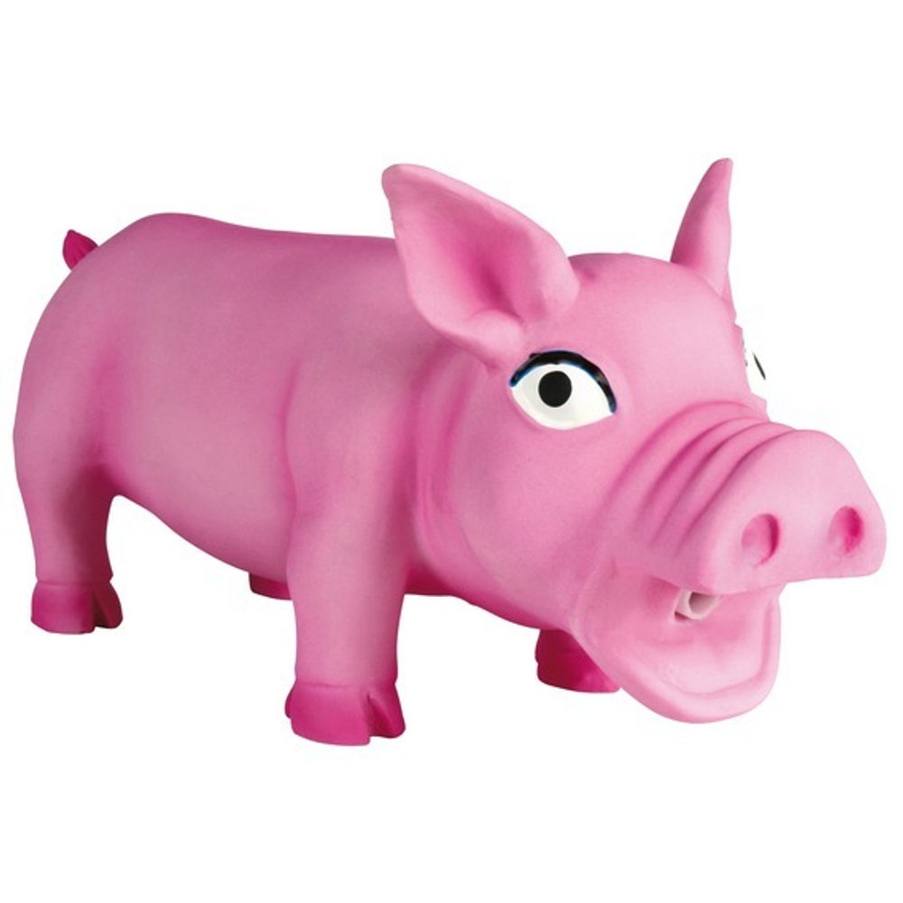 Игрушка "Свинка" 17 см, хрюкающая, латекс, Trixie