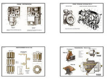 Плакаты ПРОФТЕХ "Электрооборудование распред. и трансформаторных подстанций" (25 пл, винил, 70х100)