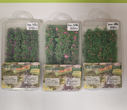 Полоски травы с цветами, длина 9см., 4 шт.,   в асс.