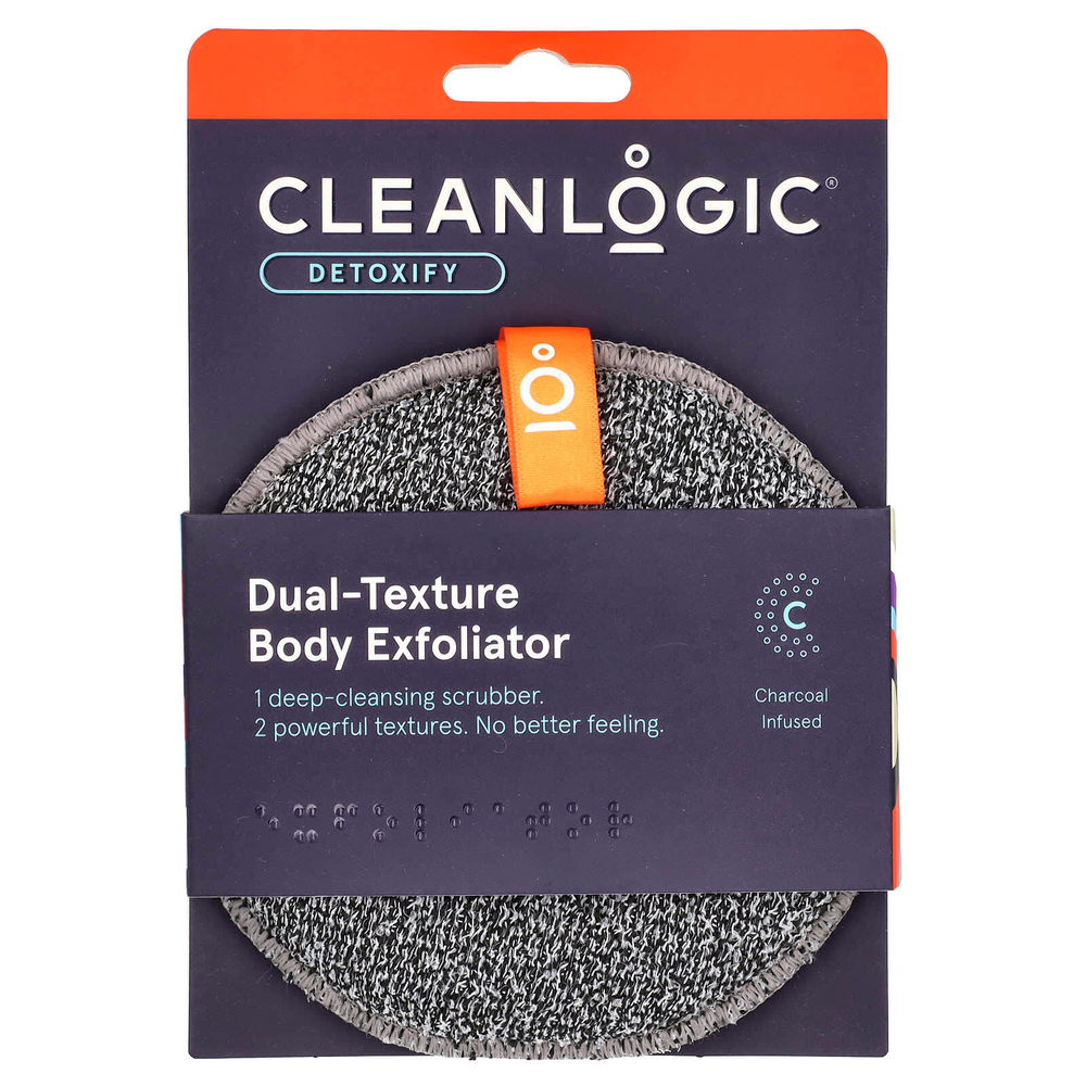 CleanLogic, Detoxify, отшелушивающее средство для тела с двойной текстурой, 1 шт.
