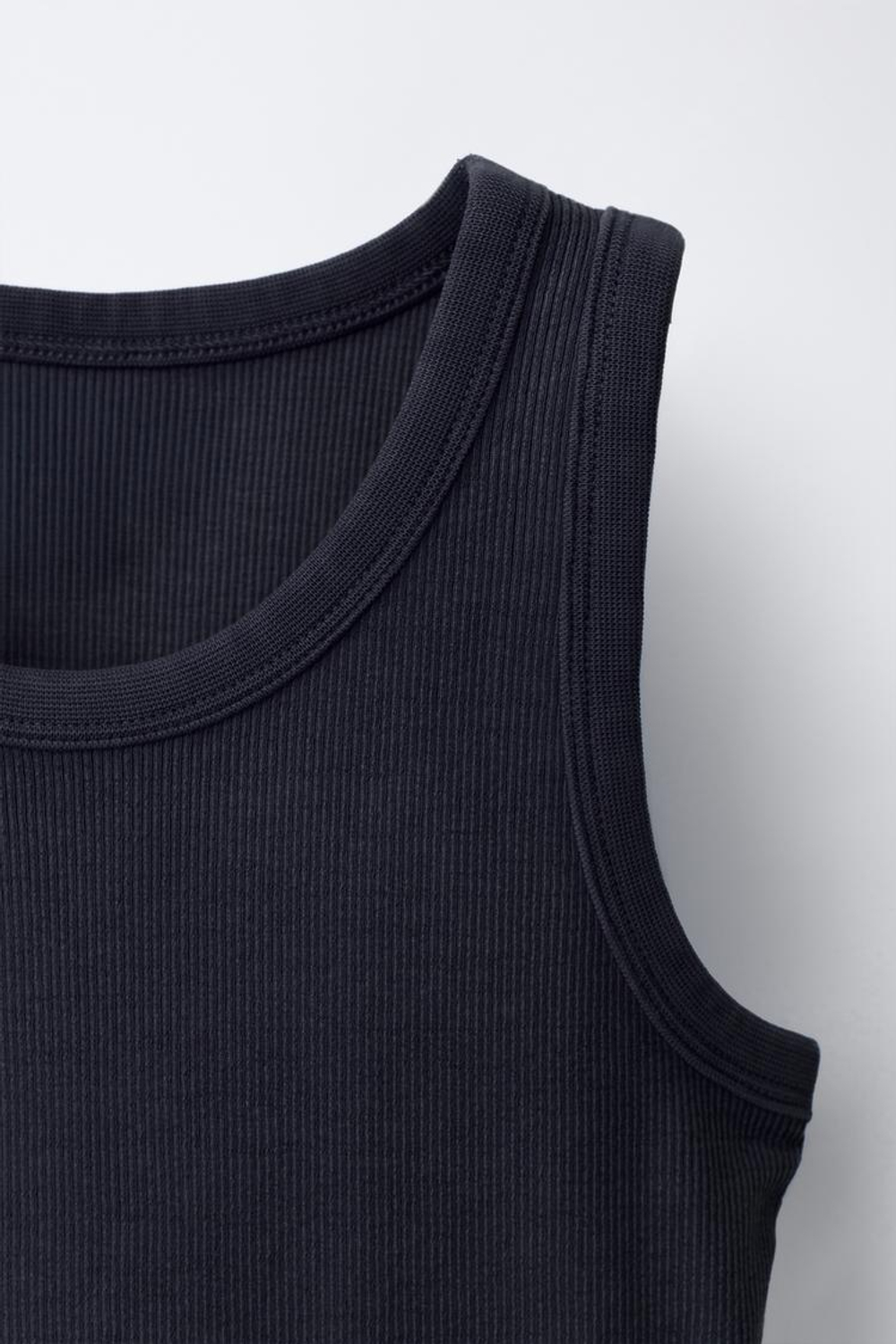 ZARA ТОП В РУБЧИК, МОРСКОЙ СИНИЙ