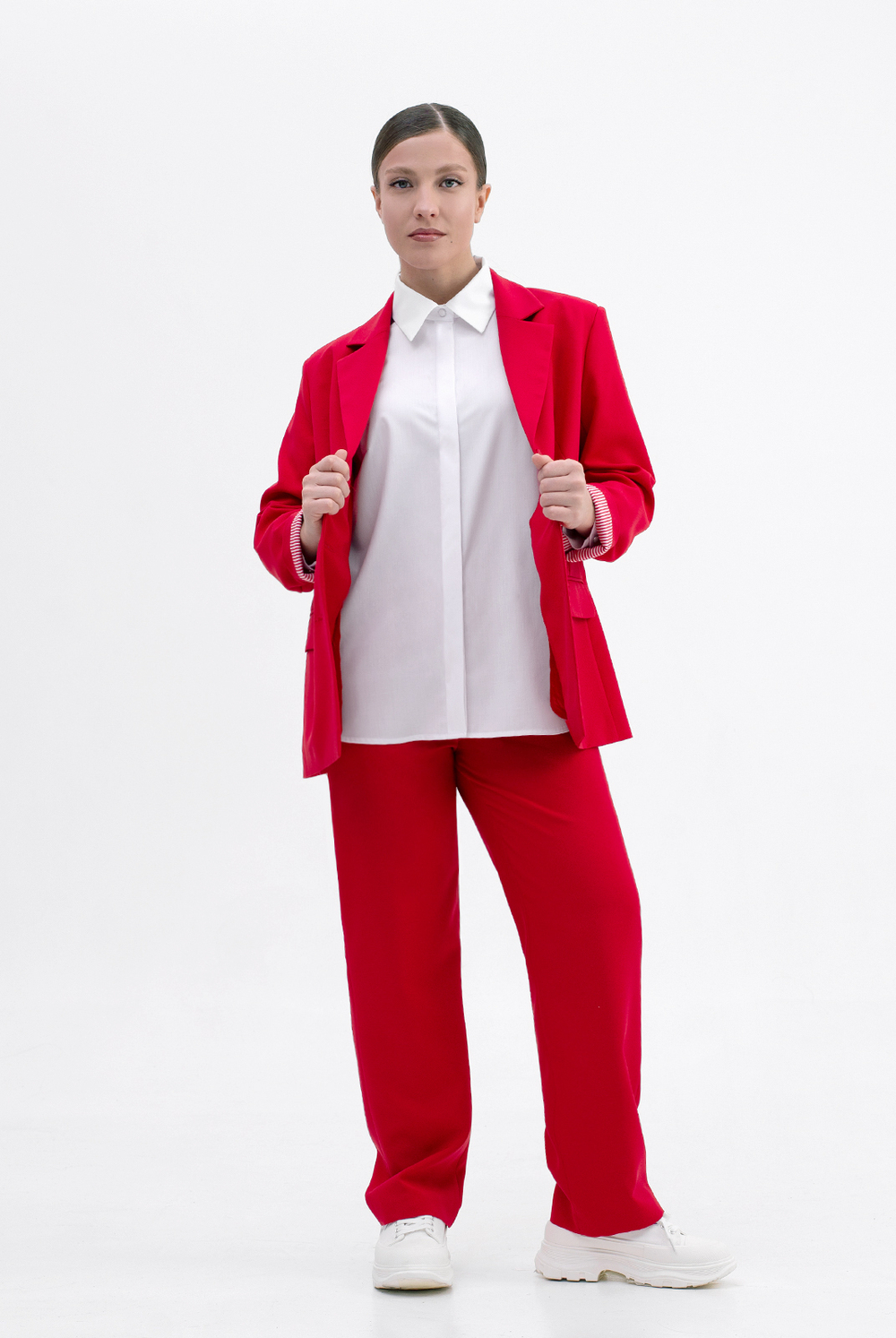 Брюки женские 4560А, красный #513Кр024560А