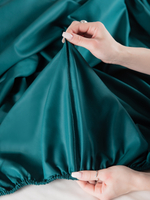 UTOPIA Простыня натяжная, сатин изумрудный
