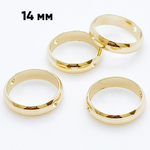 Коннектор-рамка Круг, цвет золото, размер 14 мм, цена за 1 шт