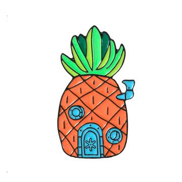 Пин на рюкзак и одежду. Дом Губки Боба