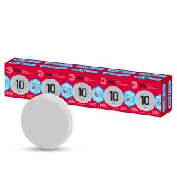 Лампа светодиодная ЭРА RED LINE LED GX-10W-840-GX53 R 10Вт таблетка нейтральный белый свет GX53 | Лампы cветодиодные Плоские (GX)