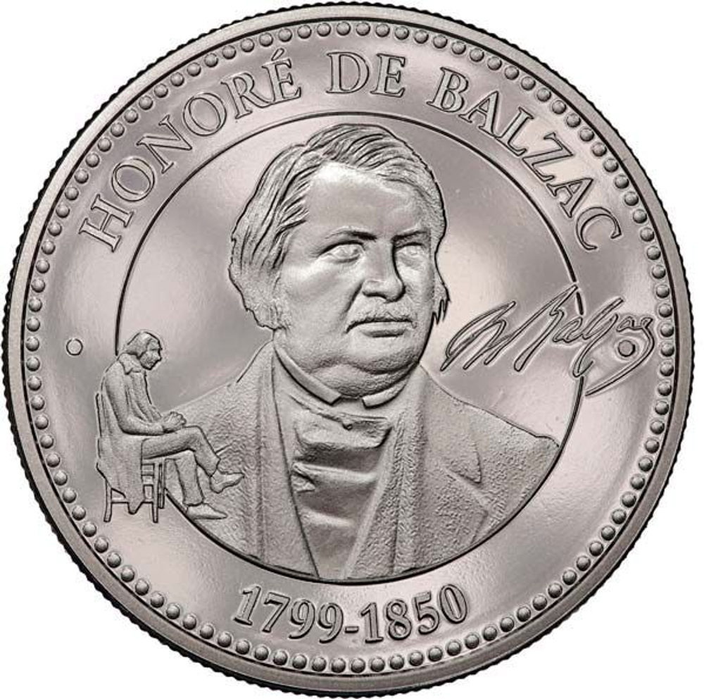 France, Honoré de Balzac Cupronickel Medal, Undated